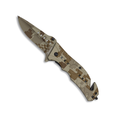 Couteau pliant Albainox 18402-A camo sable lame 8 cm