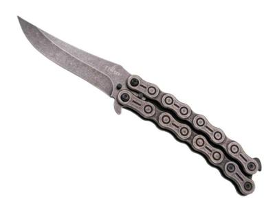 Couteau papillon THIRD TH.K2819 chaîne inox stonewashed