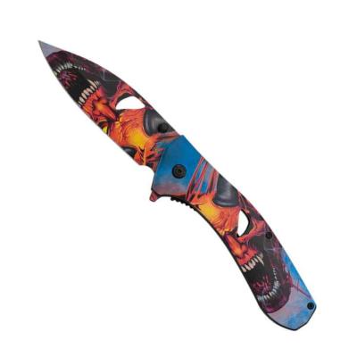 Couteau Albainox 18942 décor Diable 3D lame 9.1 cm