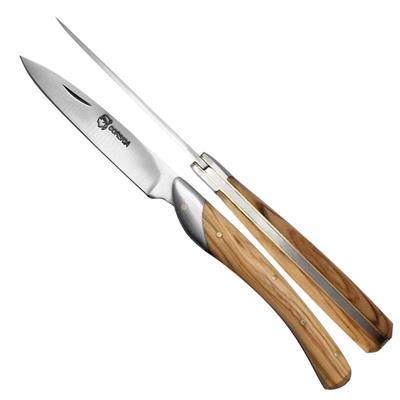 Couteau pliant Paoli 30171 lame 9 cm manche en teck