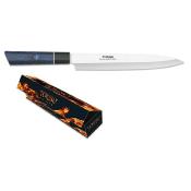 Couteau cuisine YANAGIBA TOKISU bleu 17469 lame 22.7 cm