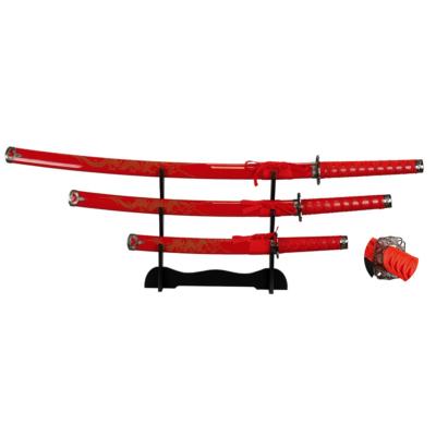 Set 3 Katanas rouge TOLE-10 Impérial 32583 acier carbone