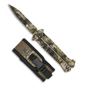 Couteau papillon K25 Phyton Camo sable 02132 lame 10 cm