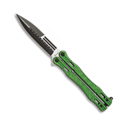 Couteau papillon ALBAINOX 36233 vert lame inox 10.2 cm