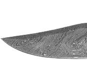 Couteau de chasse bowie lame damas 20 cm manche noyé