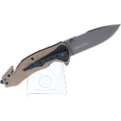 Couteau pliant tactique K25 G10 Coyote 18318 Clip Lame 8.7 cm