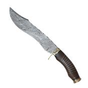 Couteau de chasse lame damas 24 cm manche noyé